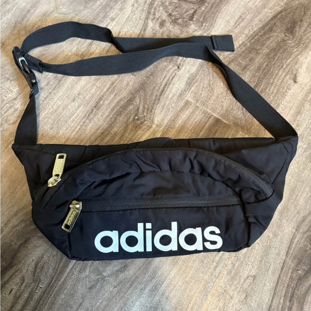 Adidas Black Belt Bag with Adjustable Strap and Sporty Design